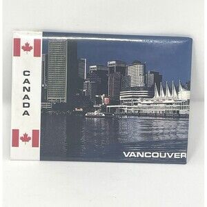 Vancouver Canada Souvenir Magnet Canada Place City Skyline Metal 2.5" x 3.5"